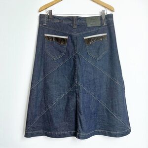 Vintage Sisley Y2K Dark Blue Denim Jean Skirt